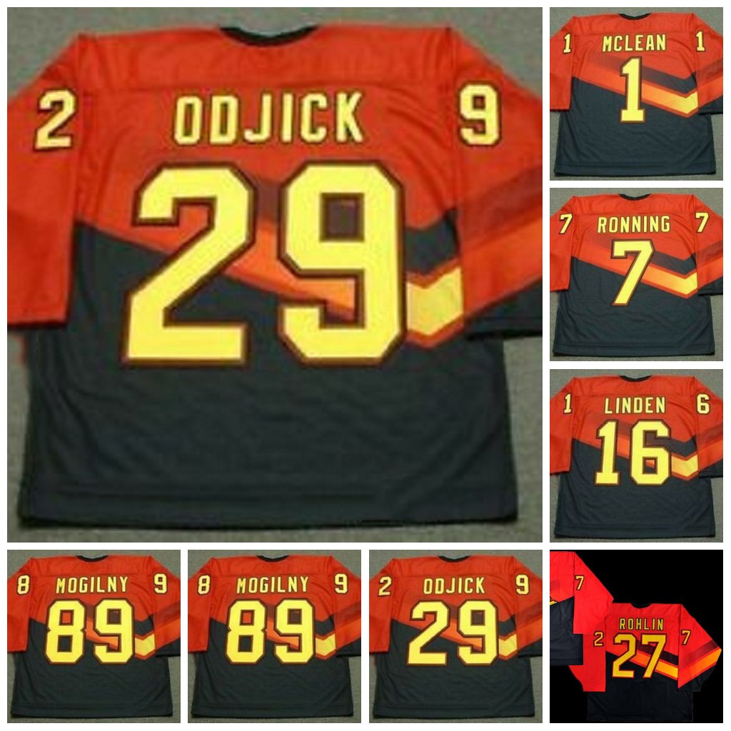 

1 Mclean Vancouver Canucks Jersey 7 Ponning 16 Linden 27 Rohlin 29 Odjick 89 Mogilny Jerseys, Womens s-2xl