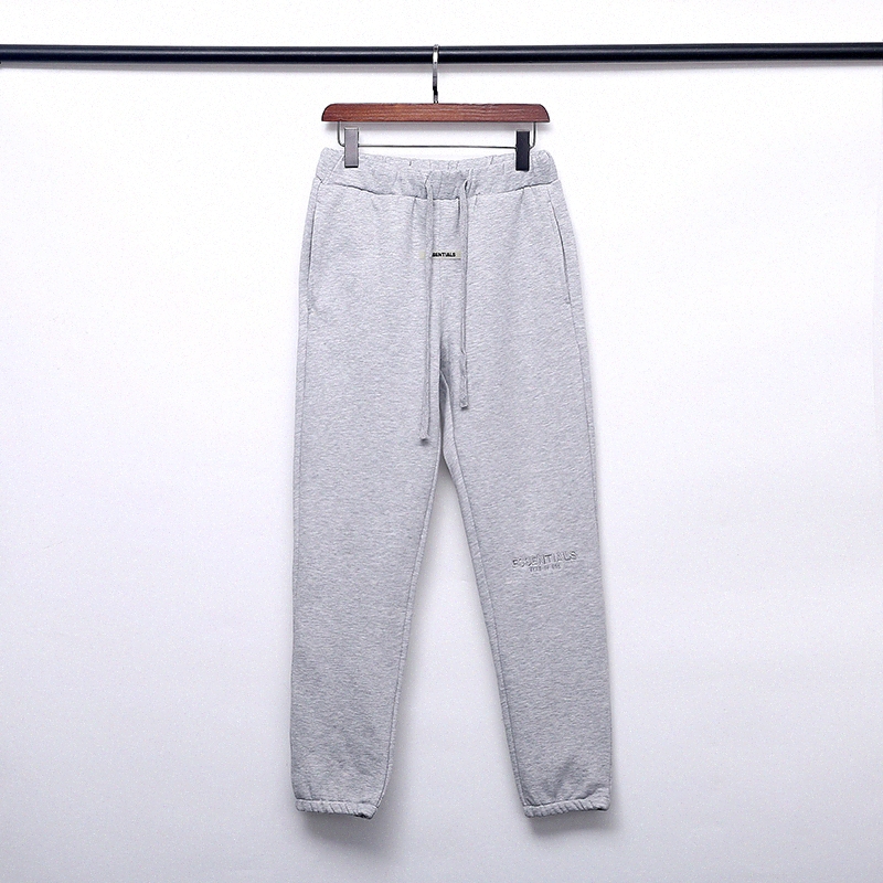 

embroidered reflective Autumn Winter USA Fear Of God Essentials Silicone letters Trousers Casual Fog Sweatpants Mens FG Jogger Pants u3qv#, Black;green