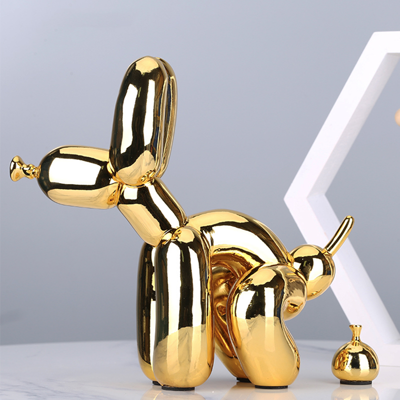 

Creative Poop Balloon Dog Statue Home Decoration Modern nordic Cute nimal Resin rt Sculpture Crafts Desktop Decors Ornaments