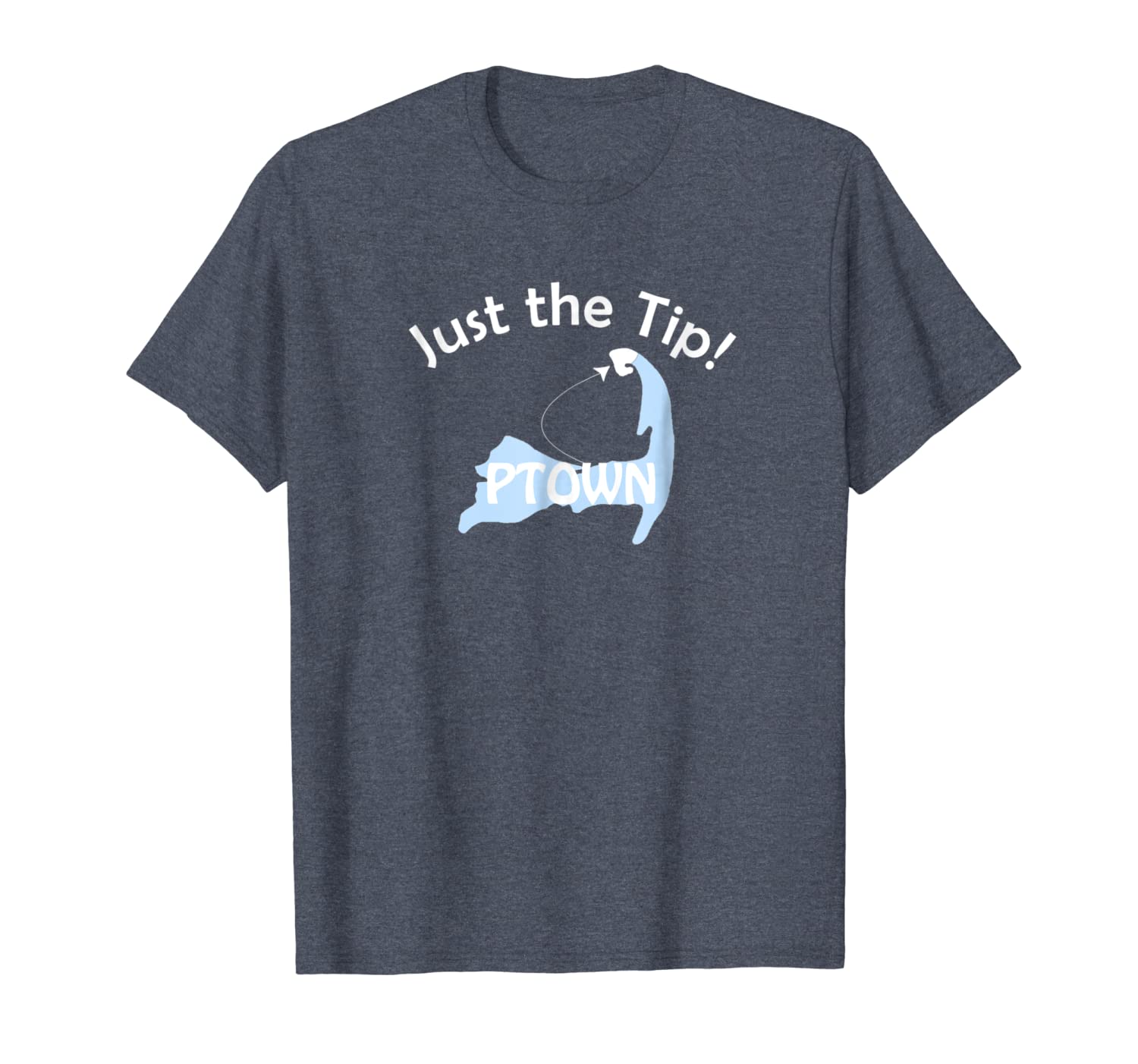 

funny ptown t shirt just the tip in cape cod, White;black