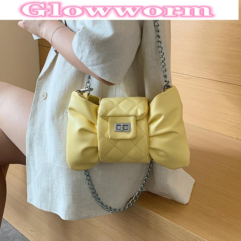 

Diamond pattern women Shoulder bags Bow design ladies Clutches Crossbody Bags For Woman 2021 new chain Sling bag lady handbag, Black