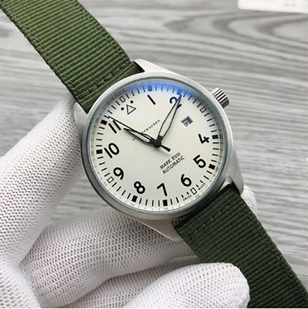 

Luxury Mens Watches High QAualiy Automatic Mechanical Stainless Steel Black Leather Simple 41MM PILOTS WATCH MARK XVII Outdoor IW327012, Make waterproof 50m