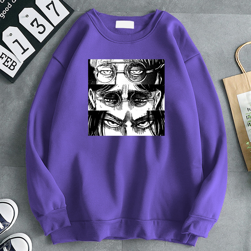 

Anime glasses pattern men s 3D printed sweatshirt visual impact party top punk goth round neck high quality American sweater hoodie, Black