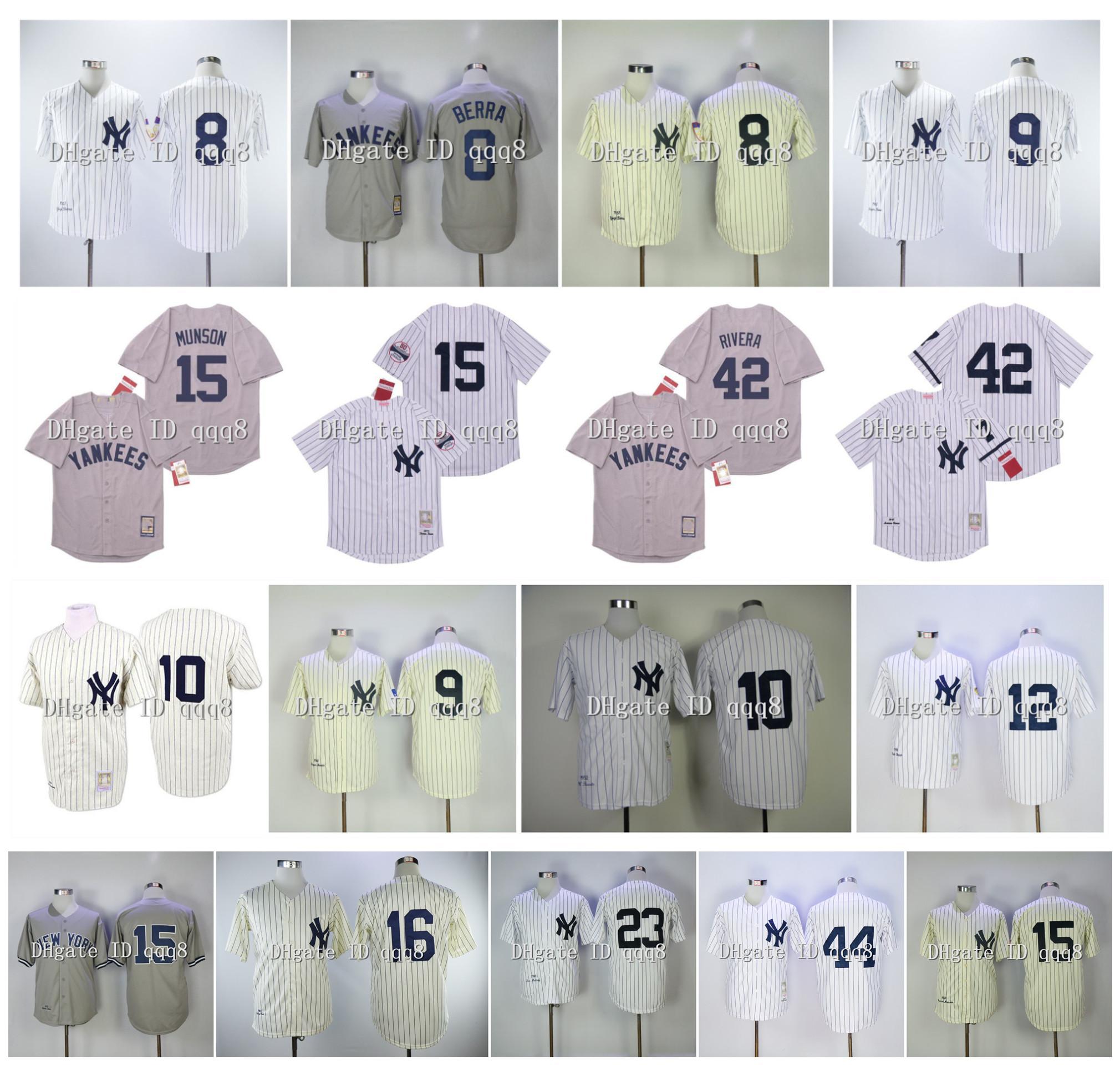 

Vintage NY 8 Yogi Berra 9 Roger Maris 10 Phil Rizzuto 15 Thurman Munson 12 Wade Boggs16 Yogi Berra Mariano Rivera Mattingly Retro Baseball, Blue;black