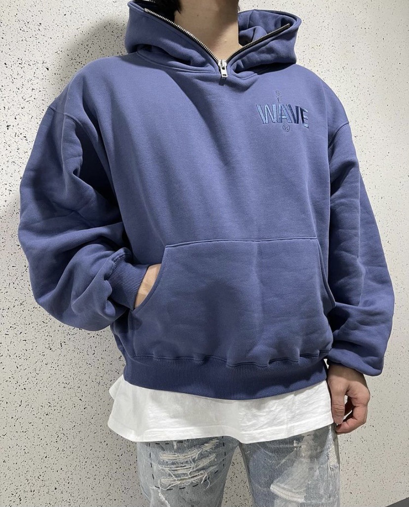 

Men High Zipper Letter Embroidery Printed Hoodies Hip Hop Novelty Fleece Hoodie Designer Sweatshirt Men' Fashion Printting Sweatshirts Tops YC, Dark blue