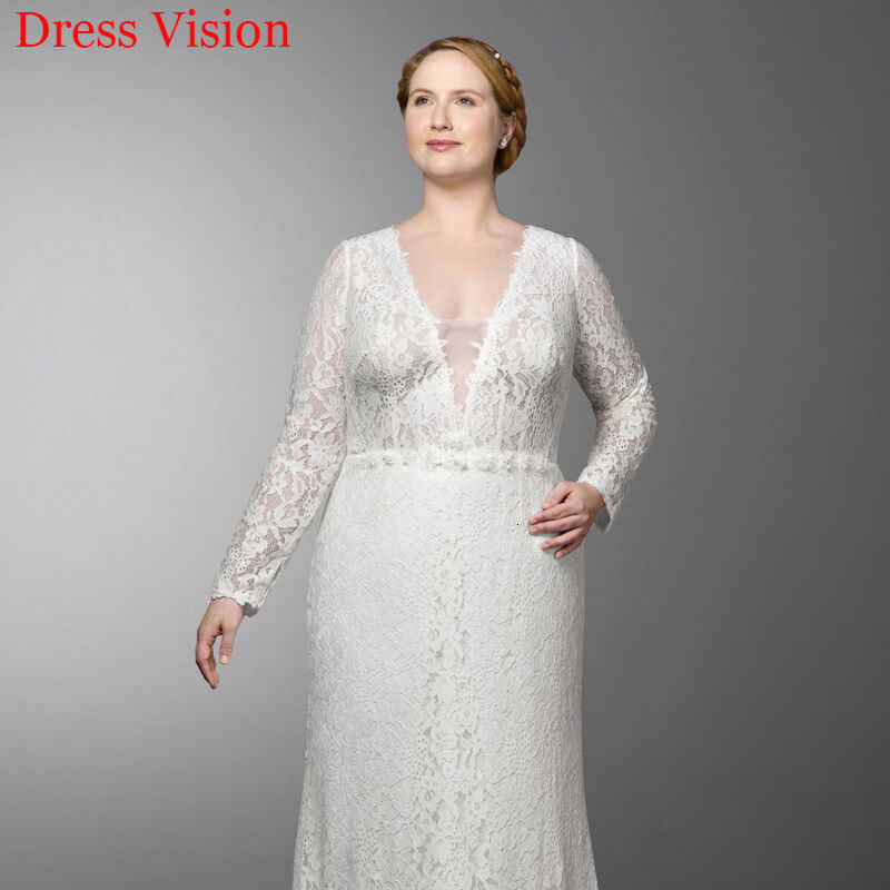 

Plus Size Spring 2021 Elegant Lace Es Vestidos Novia Wedding Party Robe De Soiree Bride to Be V-neck Gz4v, Same as image