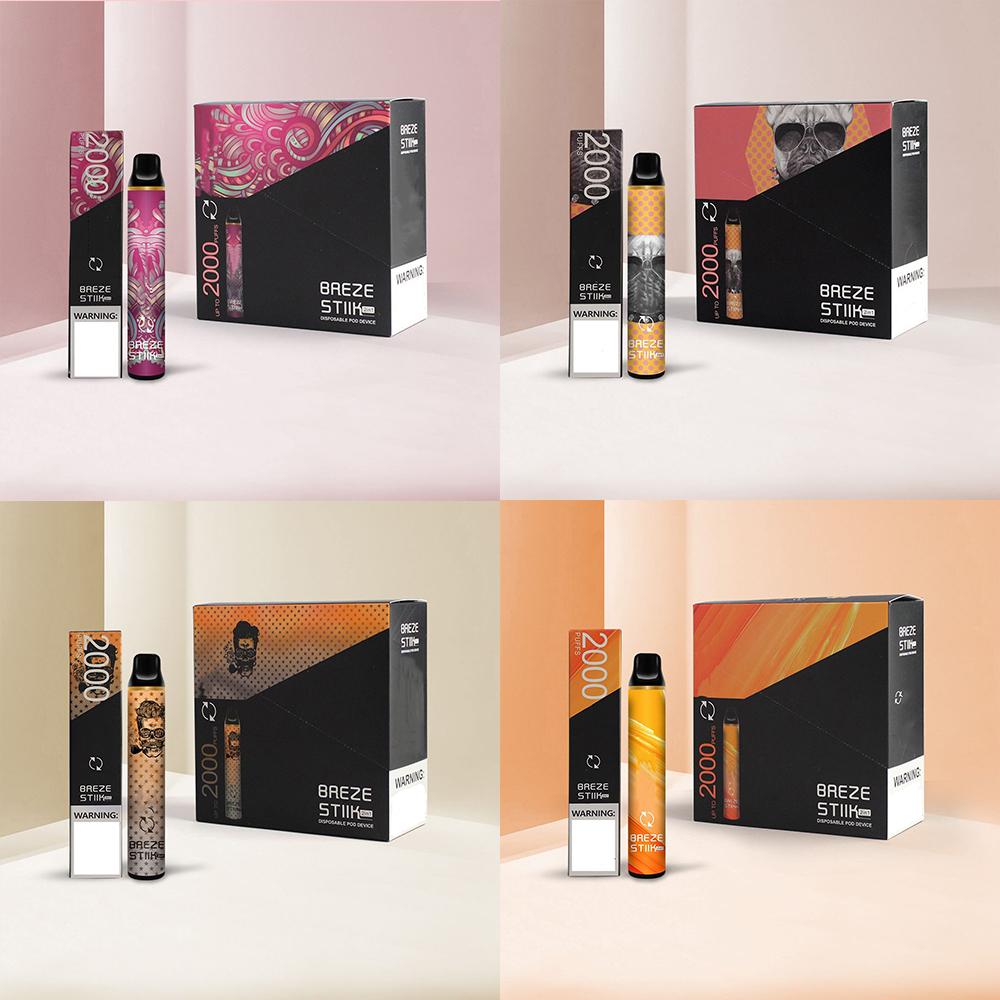 

Newly Breze Switch Dual Flavors vape 2000 better than Puff Double Disposable vape pen 2 in 1 Flavors Pre-Filled Pod 1000mAh Battery Stick Style Portable Ecig