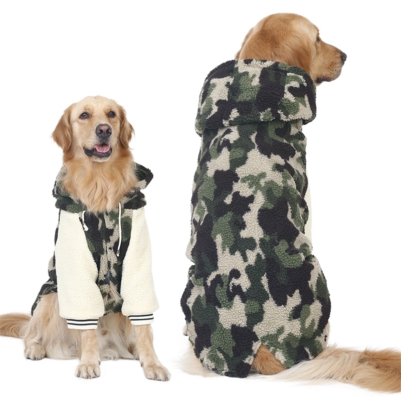 

Winter Dog Clothes For Medium Large Big Dogs Golden Retriever Warm Down Jacket Thickened Camouflage Dog Coat Pets Clothing Y200917
