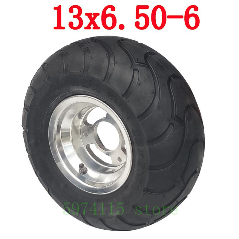 

13x6.50-6 Inch Road Tire With Wheel Rim For Electric Kart Atv Scooter Accessories