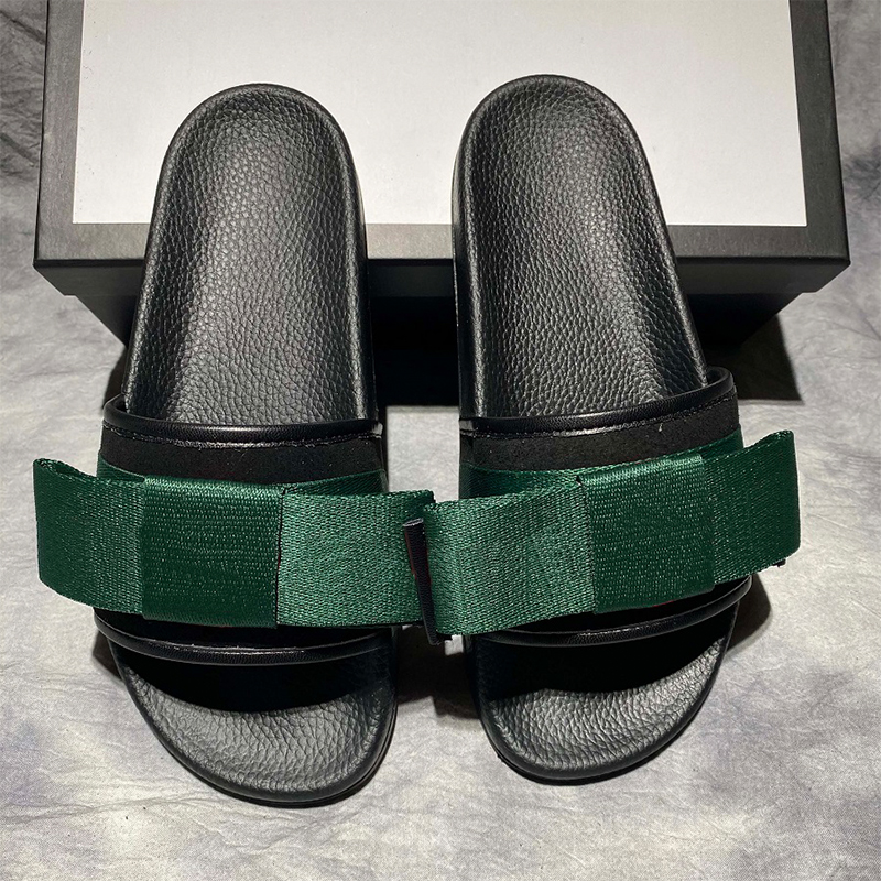 

Women slipper Fashion Designers Flat Slides Flip Flops Summer Outdoor Dark green Loafers Bath Shoes Beachwear Slippers With Original Box, #7