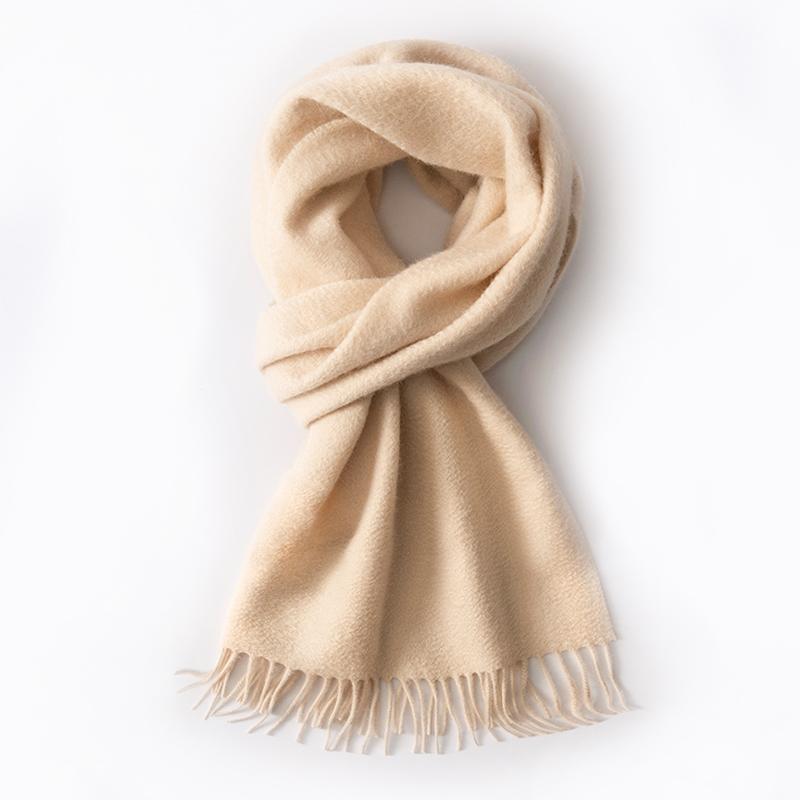 

Scarves Winter Warm 100% Cashmina Scarf Women With Tassel Pure Color Gentle Neck Long Shawl Pashmere Bandana Ladies Muffler Grey