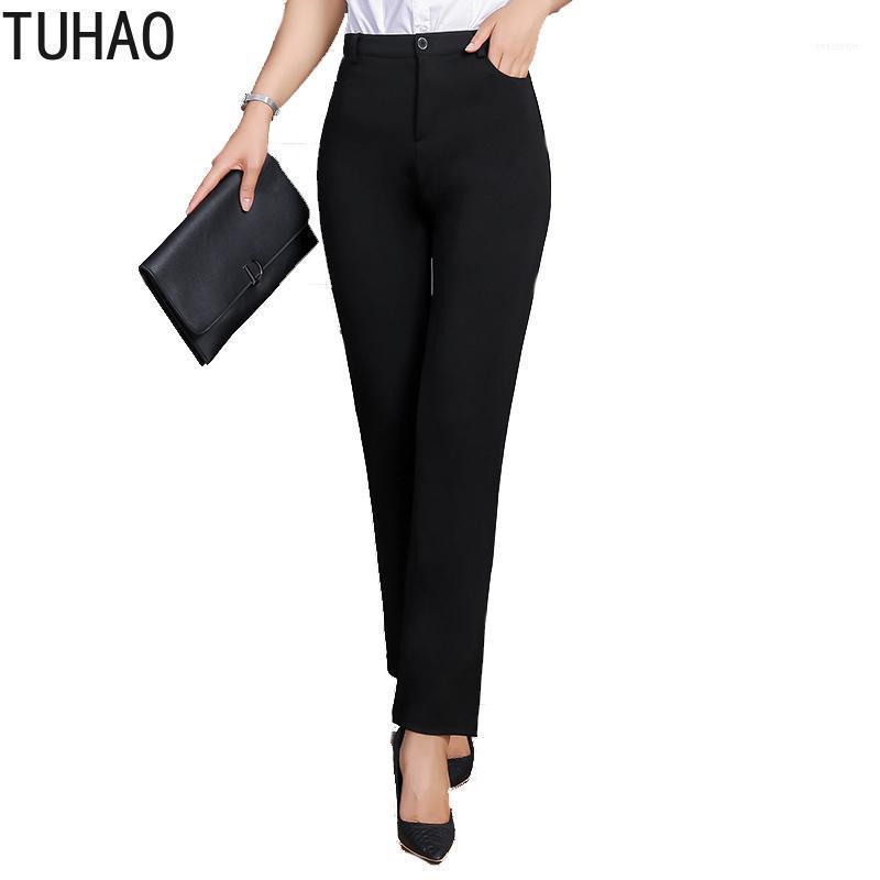 

Women's Pants & Capris TUHAO Large Size 9xl 8xl 7xl Women Office Lady Black Summer Thin Elegant High Quality Trousers Pant Female 6XL YBFS1, Black;white