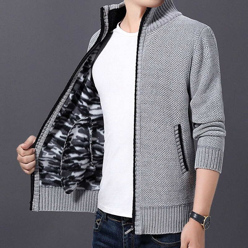 Cardigan Cardigan Poncho Pull Traité Camouflage Camouflage Géométrique Fermeture à glissière à manches longues Pull à manches longues Cardigans S