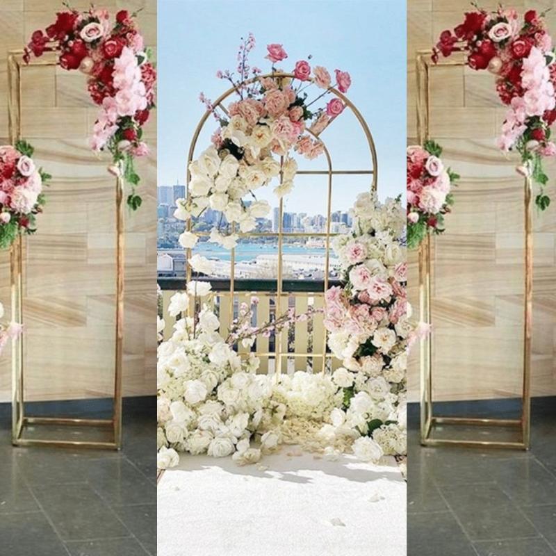 

Party Decoration Artificial Flower Row Display Rack Plinth Pillar Stand Floral Arch Lawn Wedding Backdrops Frame Birthday Balloons Holder