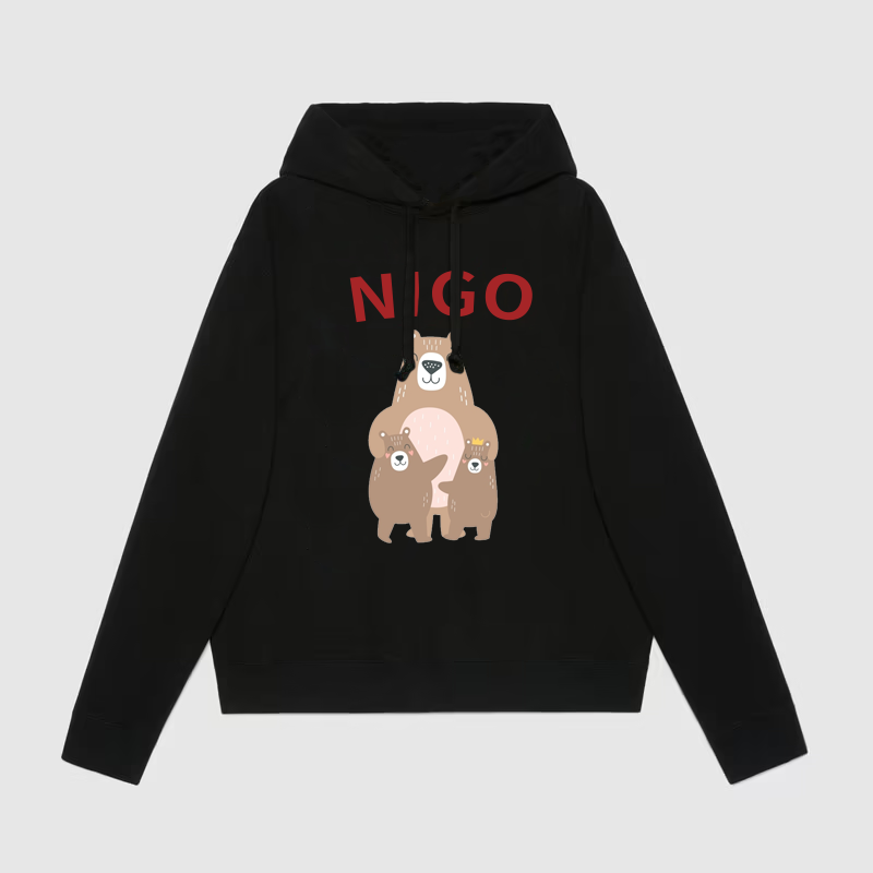 

Men's Jackets Long Sleeve Hooded Sweatshirt Coat #nigo5328, Black;brown