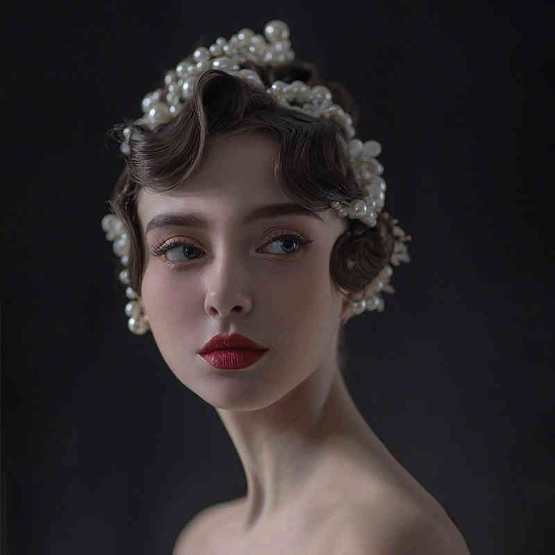 

2 Pcs hair clip Tiara Wedding Bridal Princess Headbands Hair Jewelry Crystal Crown Pearl Accessories Bride Headdress