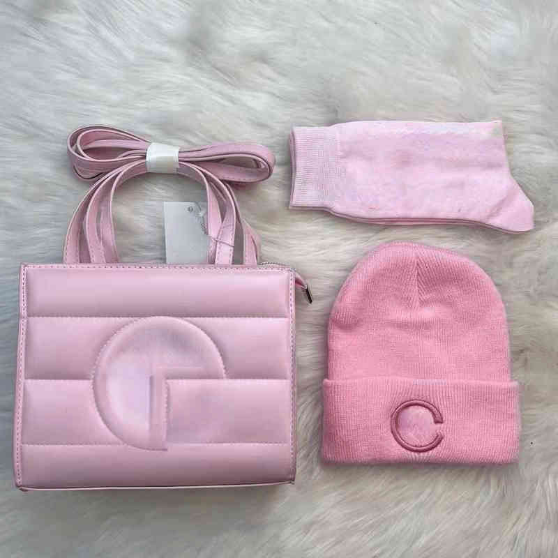 

Shoulder New Bags For Women Tote Handbags Conjunto 3 Piezas Fashion Bolsos Hombro Sombrero Marca Bucket Diseador Designers Purses 1215, Rose red