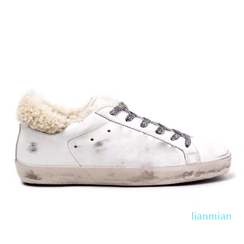 

2022 Dirty shoes Super Star Women Man Sneakers Golden Shoe Plush Design Sequin Classic White Do-old Dirty New Arrivals Casual Shoes, Star36 grey star