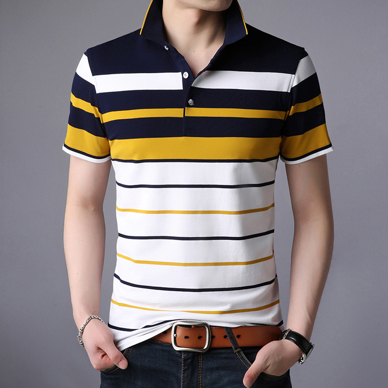 

2021 New England Style Striped Brand Fashion Polo Shirts Short Sleeve Men Summer Cotton Breathable Tops Tee Asian Size M-5xl F5u6, Asian size qlm8812