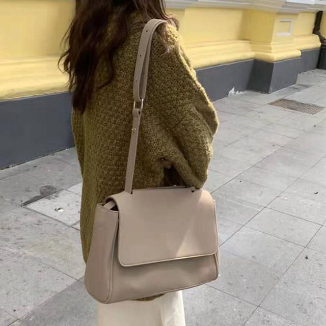 

Korean style women shoulder bag Large capacity Soft matte leather female Handbags big Totes Solid color ladies hand bag bolsa, Khaki