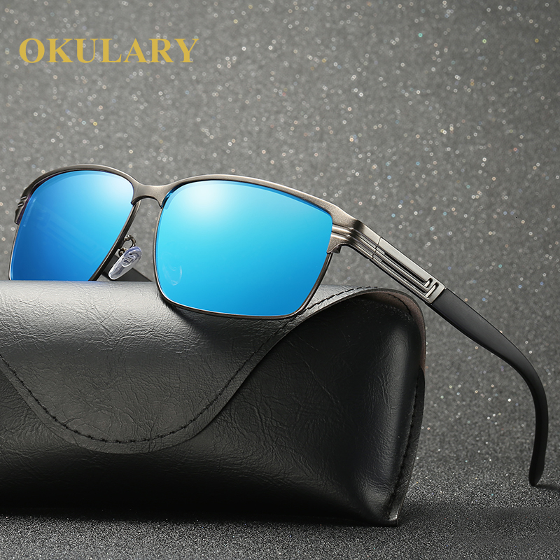 

New 2021 Conduo Quadrado Polarizado Culos De Sol Dos Homens Preto/marrom/azul/prata Cor Uv400 Quadro Mental Com Caixa, Caso Mv6o