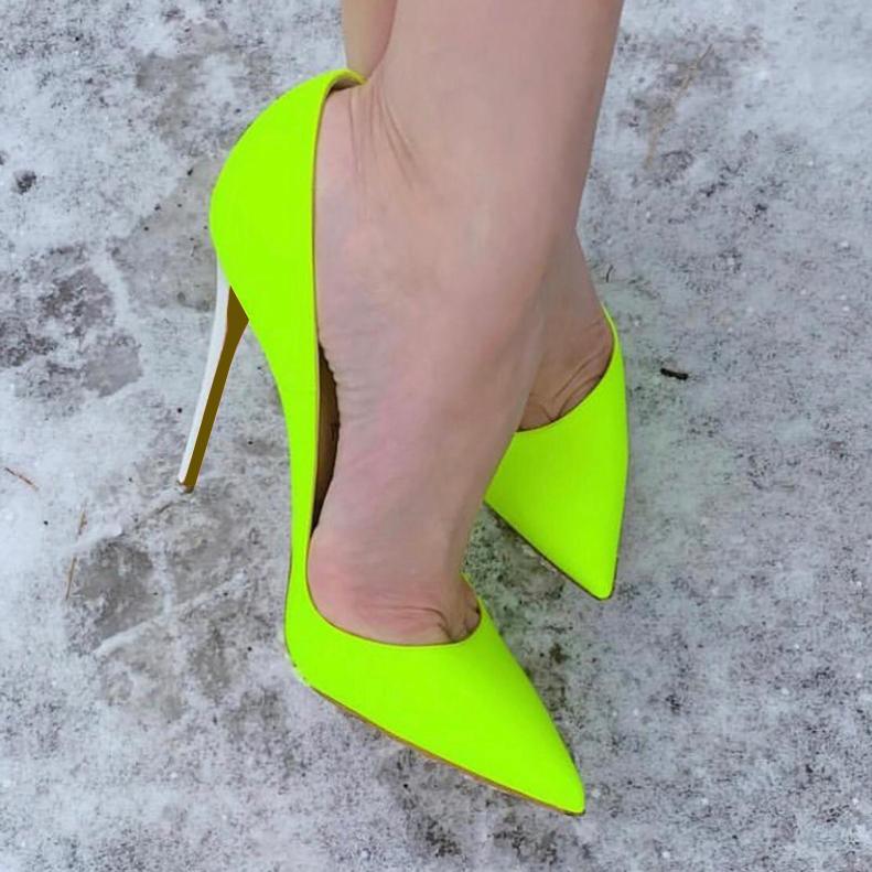 

Over Size 34-45 Cotton Fabric Upper Material Green Color White Thin Heels Women Pumps Dress Shoes, 8cm heels