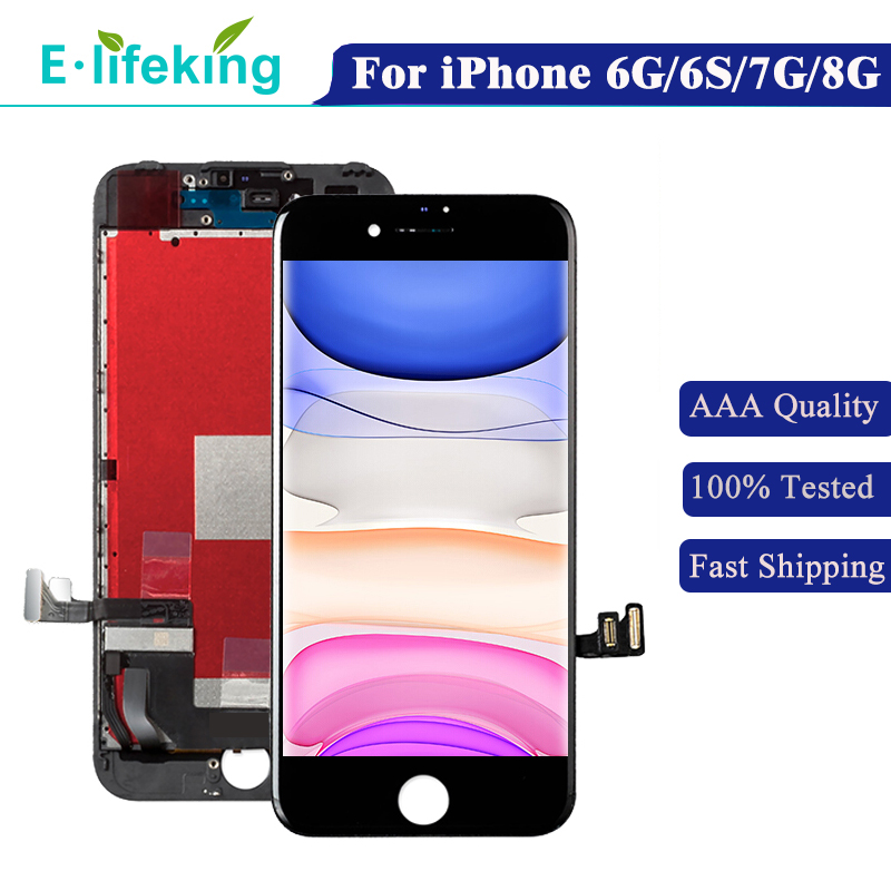 

High Brightness LCD For iPhone 6 6S 7 8 Display Touch Screen Panel Digitizer Assembly 7g 8g Replacement AAA+++ 100% Tested