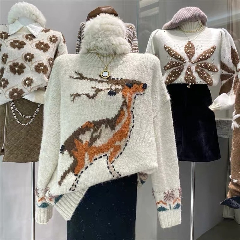 

2021 Pullovers Oversize Ulzzang Bf Japanese Unisex Cartoon Couples Female Hip Hop Sweater New Fashion Retro Daily Winter Kvus, Blue