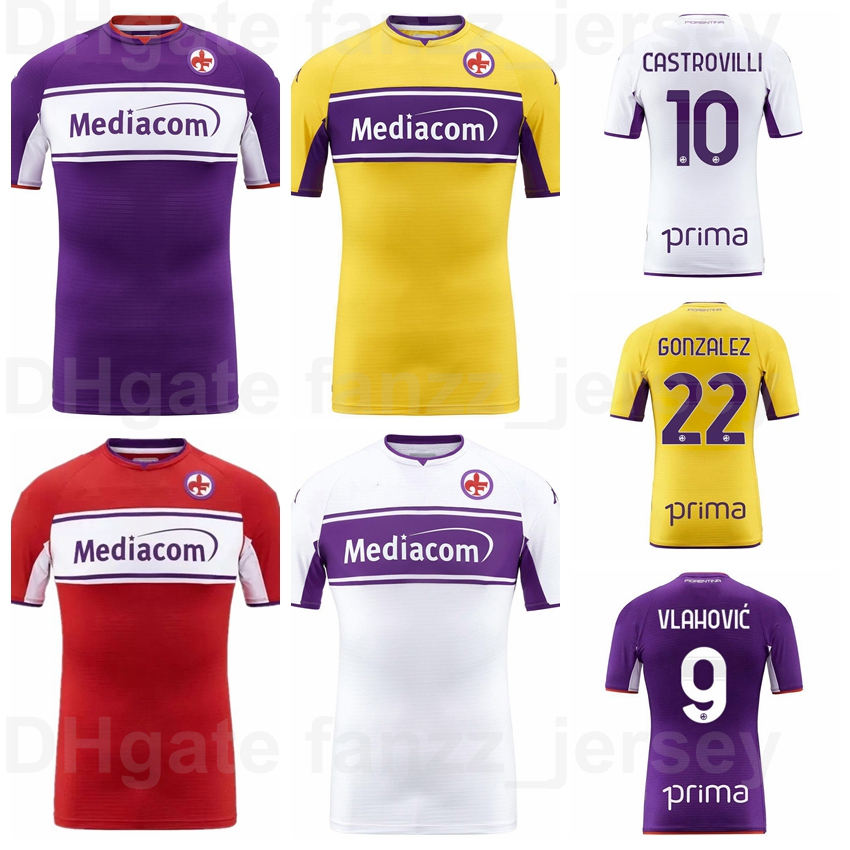 

Fiorentina 21 22 Soccer 10 Gaetano Castrovilli Jerseys 9 Dusan Vlahovic 4 Nikola Milenkovic 14 Youssef Maleh 15 Erick Pulgar 23 Lorenzo Venuti Football Shirt Kits, Purple