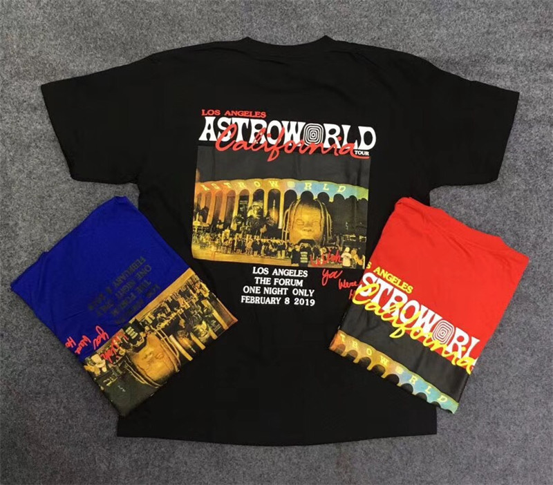 

2021 New 19ss Top Newest Summer Hip Hop Men Women Los Angeles Short Sleeve Astroworld Kanye West t Shirt Ueta