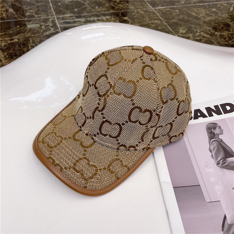 

Classic Designer Women Men Ball Caps 4 Seasons Unisex Snapbacks Double Letter Sports Cap With Tags, Brown