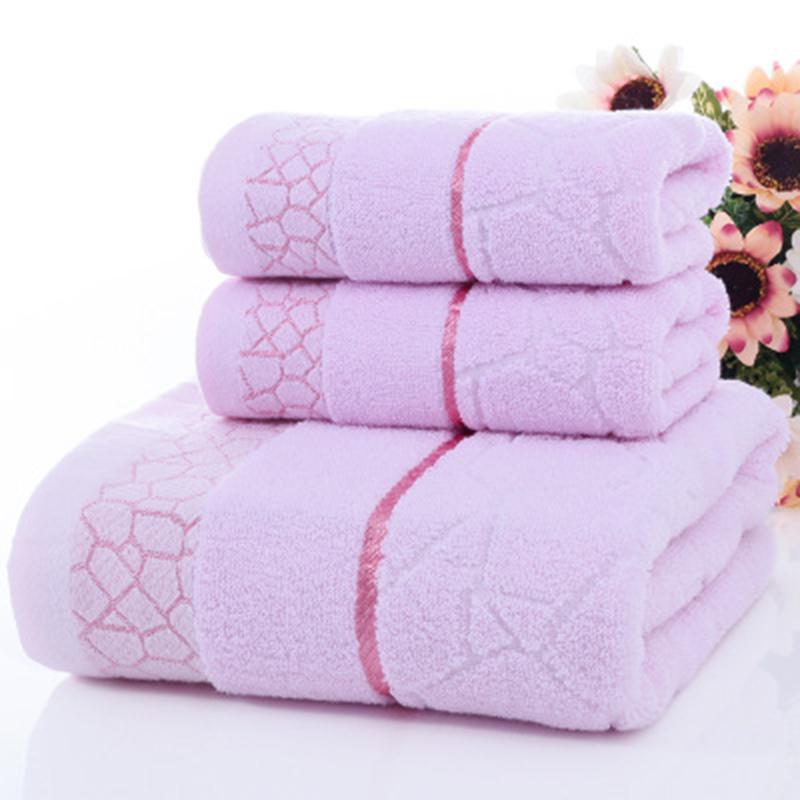 

Towel LF88009 Beach Highly Absorbent Home Textile Face Adults Bathroom Soft Cotton 35x75cm 2PCS 70x140cm 1PCS, Light pink ft2 bt 1