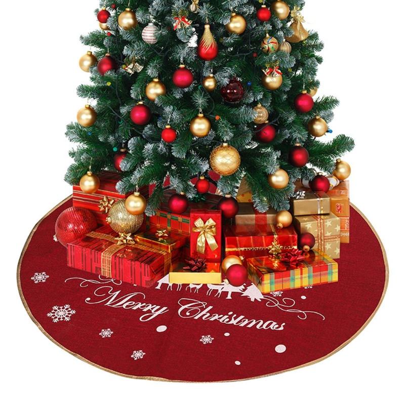 

Christmas Decorations Xmas Layout Cloth/Linen DIY Santa Party Supplies Creative Tree Skirt Carpet Floor Mat Cover Decor