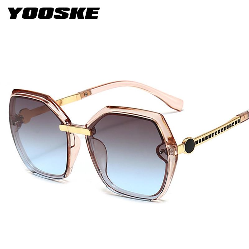 

YOOSKE Women Square Sunglasses Ladies Fashion Big Frame Sun Glasses Catwalk Vintage Eyeglasses Brand Driving Sunglass
