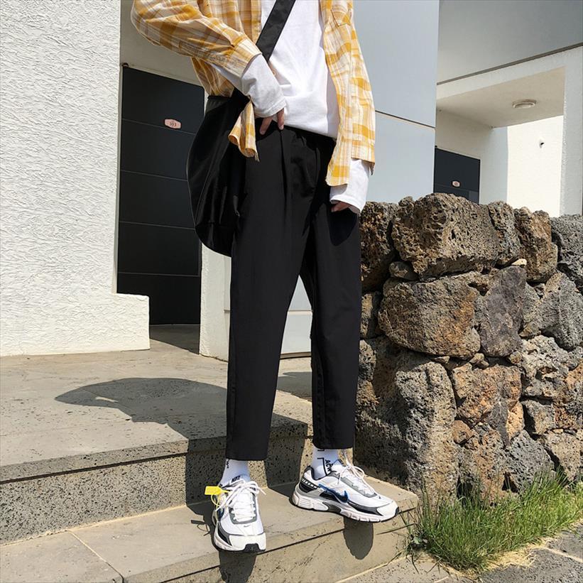 

legible trousers ankle length hombres women pants pantalones harem joggers loose male sweatpants cotton casual men 5xl, Black