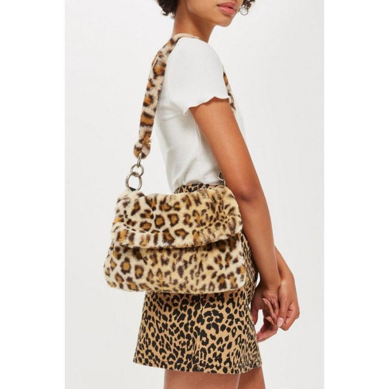 

Fur Bag animal print leopard bag women ladies winter warm crossbody bags Large Capacity shoudler Clutch 2021 new