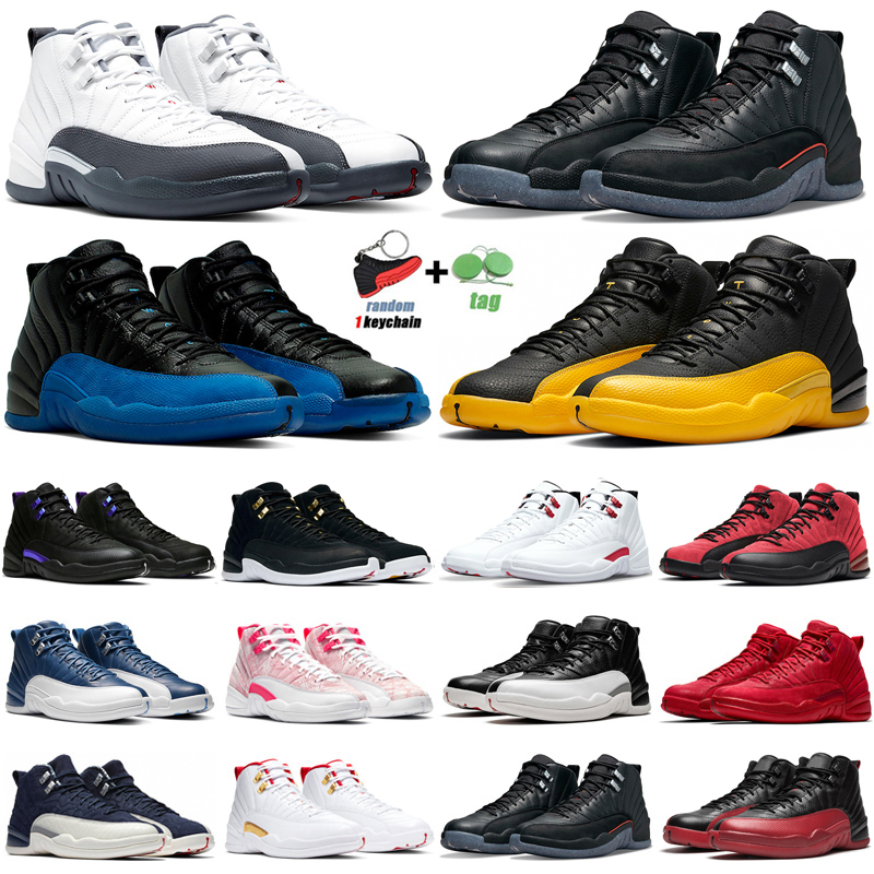 

12 Men Basketball Shoes Junpman 12s Utility Twist Reverse Flu Game Dark Concord University Gold Wolf Grey Playoffs mens trainers sport sneakers