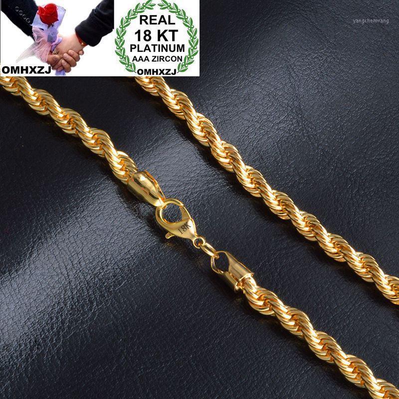 

Wholesale Personality Fashion OL Woman Girl Party Wedding Gift Gold 6MM Rope Chain 18KT Necklace NC157 Chains