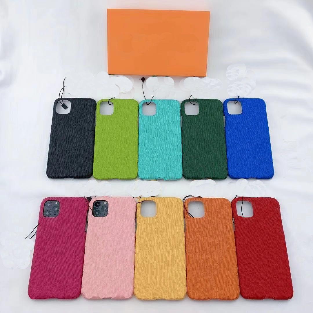 

With box L Classic Designer Phone Case For iPhone 12 pro max mini 11 Pro XS Max XR X 7 8 Plus Vertical stripe Case
