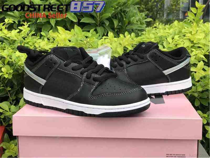 

2021 Authentic Diamond x SB Pro Low OG QS Black White Aqua Chrome Canary Tour Yellow Skateboard Shoes Men Women Athletic Sneakers