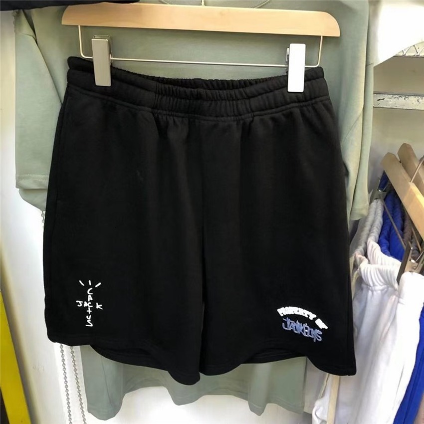 

2021 New Cactus Jack Travis Scott Male Woman Casual Streetwear Shorts Justin Bieber Men's Clothing 98o2, White;black