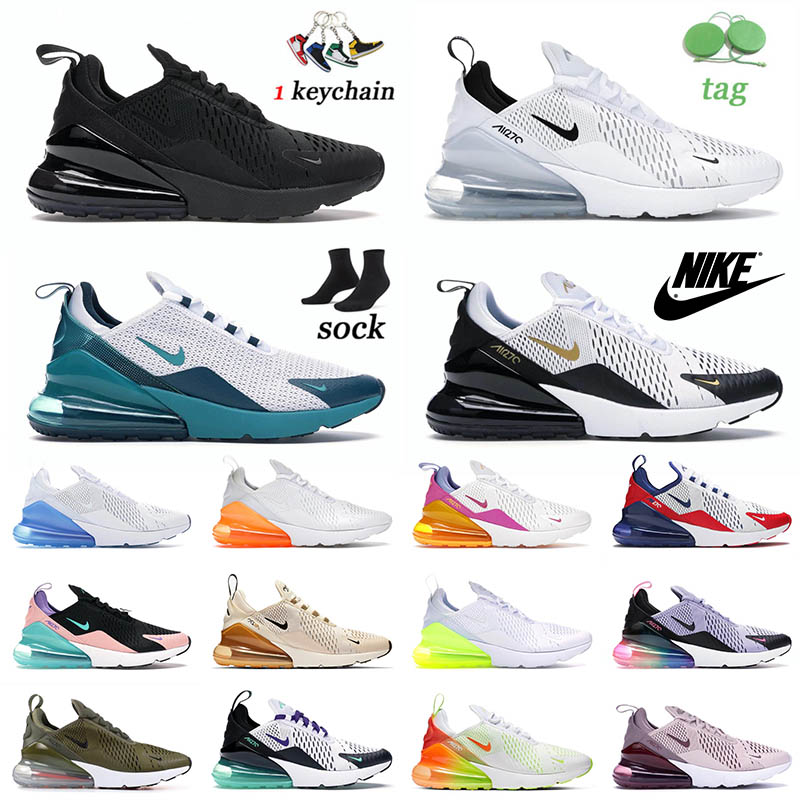 

Top Quality 2021 NIK Air Max Airmax 270 Running Shoes Triple Black ALL White Spirit Teal Mens Womens Dusty Cactus Trainers Sneakers