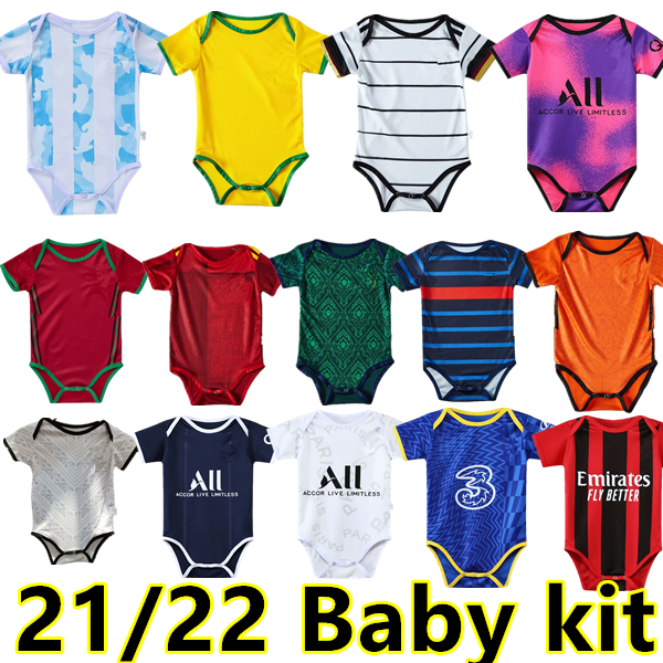 

21 22 national team Baby kit soccer jersey 2021 kids suit 6 to 18 months boys child sets football shirt Uniform top quality, Black;yellow