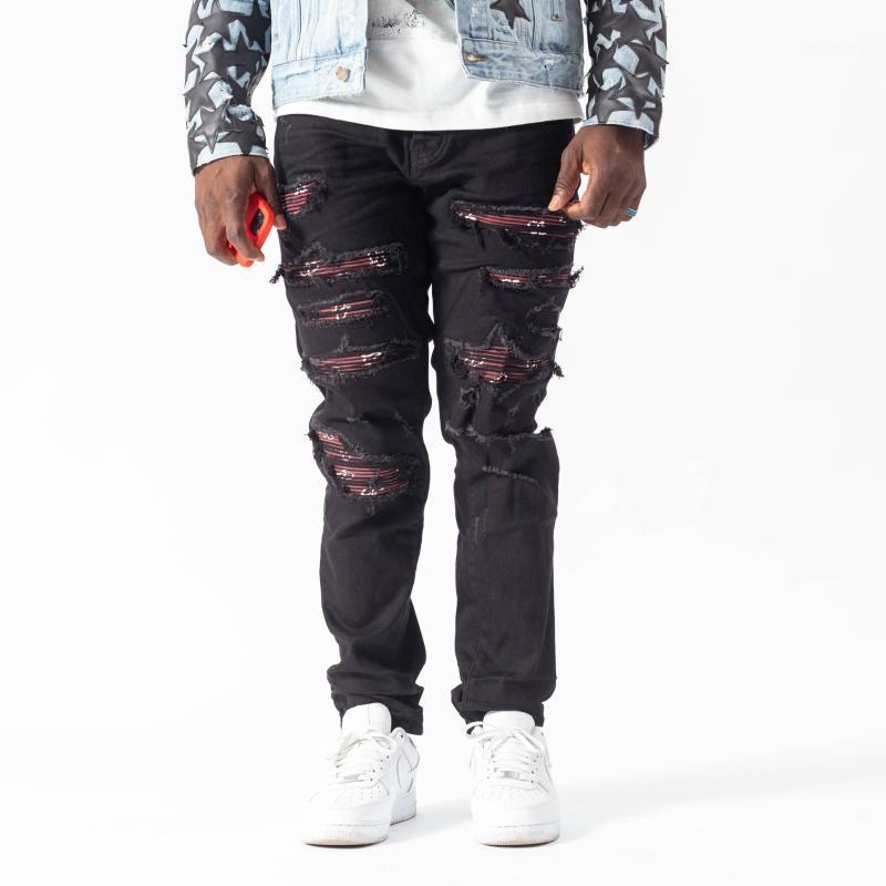 Mens Ripped Patched Jeans Australia 