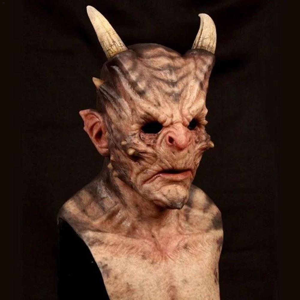 

Halloween Devil Masks Face Cover Horror Cosplay Headgear Prop Masquerade Performance Costume Props Scary Horns Masks