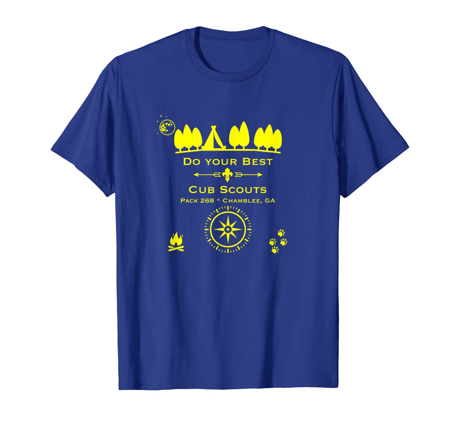 

scout with motto do your and pack 268 featured t-shirt, White;black