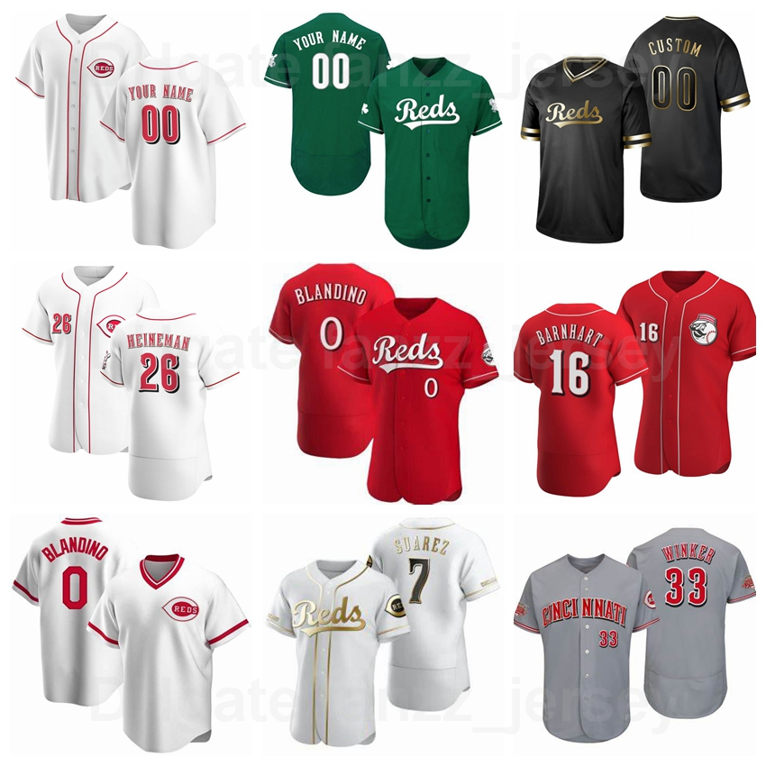 

Baseball 0 Alex Blandino Jersey 16 Tucker Barnhart 27 Tyler Naquin 26 Scott Heineman 57 Cheslor Cuthbert Pullover Cooperstown All Stitching Custom Name Number, Men cool base