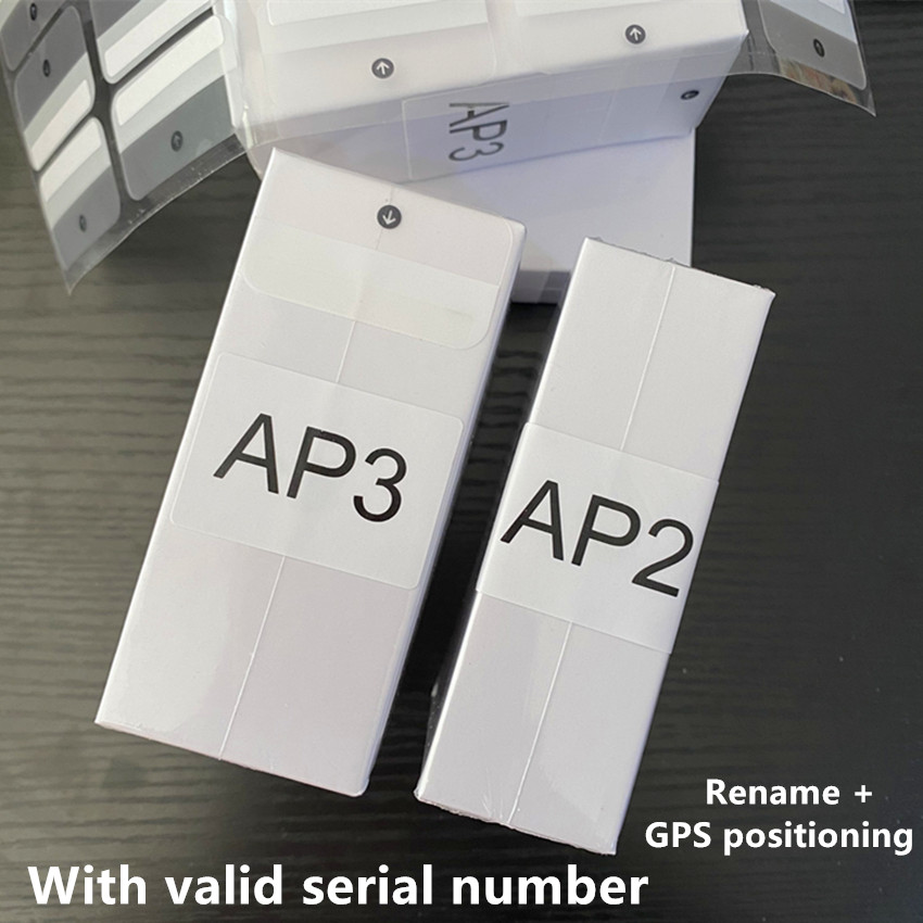 

5pcs DHL UPS Free H1 earphones chip Gps Rename Air Ap3 pro Ap2 Gen 2 Pods pop up window Bluetooth Headphones auto paring wireles Charging, Valid serial number