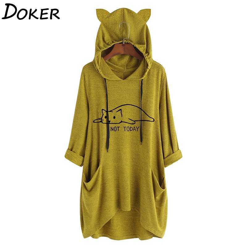 

Oversized Hoodie Women Clothes Autumn Winter Print 3/4 Sleeve Fashion Loose Harajuku Sweatshirts Female Casual Pullovers Tops 210603, Pink