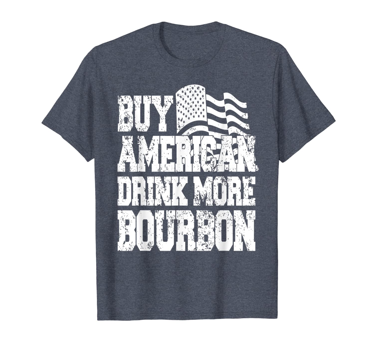 

buy american drink more bourbon tee shirt- makes great gift, White;black